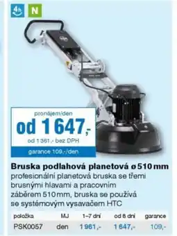 DEK Bruska podlahová planetová 510 mm nabídka