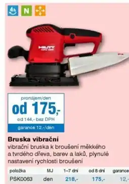 DEK Bruska vibrační nabídka