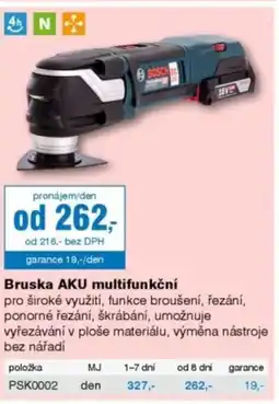 DEK Bruska AKU multifunkční nabídka