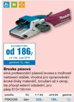 DEK Bruska pásová nabídka