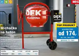DEK Míchačka na beton nabídka