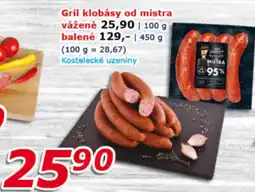 Gril klobásy od mistra vážené
