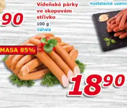ESO MARKET Vídeňské párky ve skopovém střívku nabídka