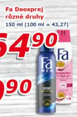 FA Deosprej různé druhy