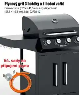 EVA Plynový gril 3 hořáky a 1 boční vařič nabídka