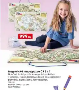 Wiky Magnetická mapa/puzzle čr 3 v 1 nabídka