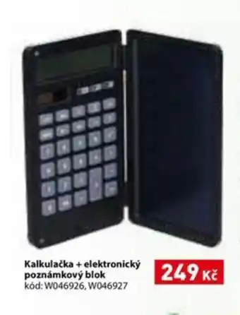 Wiky Kalkulačka + elektronický poznámkový blok nabídka