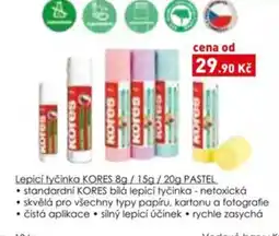 Wiky Lepicí tyčinka kores 8g / 15g / 20g pastel nabídka