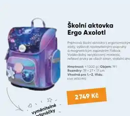 Wiky Školní aktovka ergo axolotl nabídka