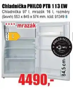 EVA Chladnička PHILCO PTB 113 EW nabídka