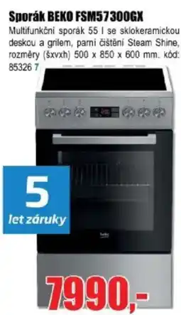 EVA Sporák BEKO FSM57300GX nabídka