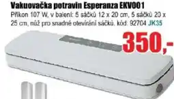 EVA Vakuovačka potravin Esperanza EKV001 nabídka