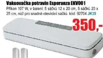 EVA Vakuovačka potravin Esperanza EKV001 nabídka