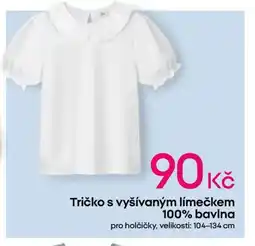 Pepco Tričko s vyšívaným límečkem 100% bavlna nabídka