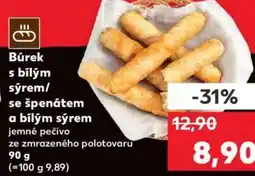 Kaufland Búrek s bílým sýrem/ se špenátem a bílým sýrem nabídka