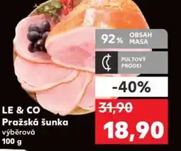 Kaufland LE & CO Pražská šunka výběrová nabídka