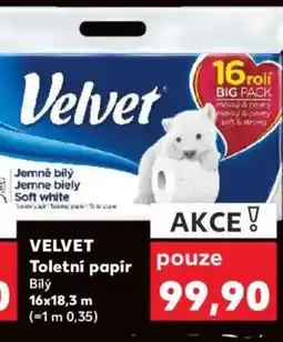 Kaufland VELVET Toletní papír Bily nabídka