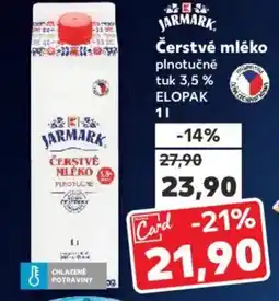 Kaufland Čerstvé mléko plnotučné nabídka