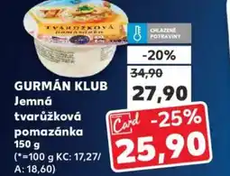 Kaufland GURMÁN KLUB Jemná tvarůžková pomazánka nabídka