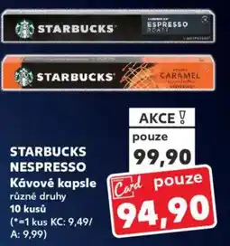 Kaufland STARBUCKS NESPRESSO Kávové kapsle nabídka