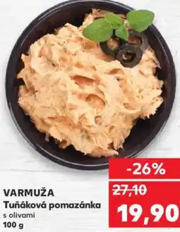 Kaufland VARMUŽA Tuňáková pomazánka nabídka
