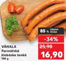 Kaufland VÁHALA Farmářská klobáska tenká nabídka