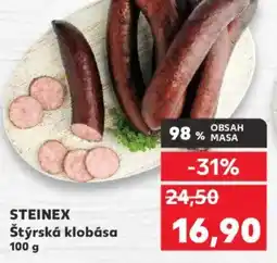 Kaufland STEINEX Štýrská klobása nabídka