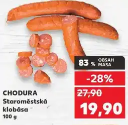 Kaufland CHODURA Staroměstská klobása nabídka