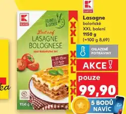 Kaufland Lasagne boloňské XXL balení nabídka