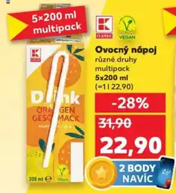 Kaufland Ovocný nápoj nabídka