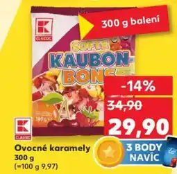Kaufland Ovocné karamely nabídka