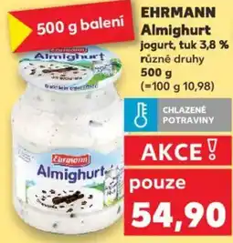 Kaufland EHRMANN Almighurt jogurt, tuk 3,8% nabídka
