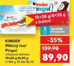 Kaufland KINDER Mléčný řez/ Pingui nabídka