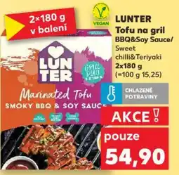 Kaufland LUNTER Tofu na gril BBQ&Soy Sauce nabídka