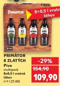 Kaufland PRIMÁTOR 8 ZLATÝCH Pivo nabídka