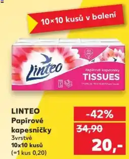 Kaufland LINTEO Papírové kapesničky nabídka