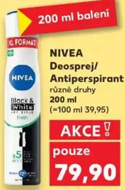 Kaufland NIVEA Deosprej/ Antiperspirant nabídka