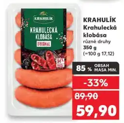 Kaufland KRAHULIK Krahulecká klobása nabídka