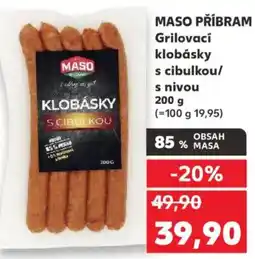 Kaufland MASO PŘÍBRAM Grilovací s cibulkou/s nivou nabídka