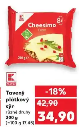 Kaufland Tavený plátkový sýr nabídka