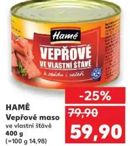 Kaufland HAMÉ Vepřové maso nabídka