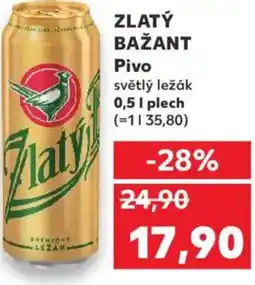 Kaufland ZLATÝ BAŽANT Pivo nabídka