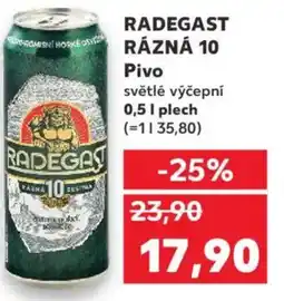 Kaufland RADEGAST RÁZNÁ 10 Pivo nabídka