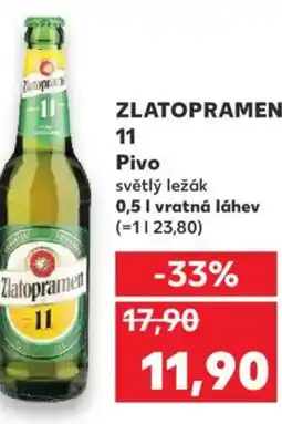 Kaufland ZLATOPRAMEN 11 Pivo nabídka