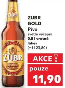 Kaufland ZUBR GOLD Pivo nabídka