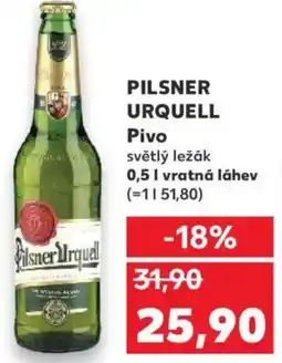 Kaufland PILSNER URQUELL Pivo nabídka