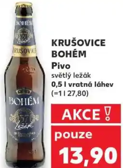 Kaufland KRUŠOVICE BOHÉM Pivo nabídka
