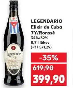 Kaufland LEGENDARIO Elixir de Cuba 7Y/Ronssé 34%/32% nabídka