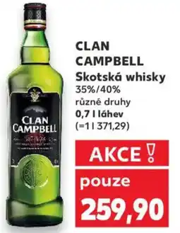 Kaufland CLAN CAMPBELL Skotská whisky nabídka