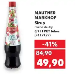 Kaufland MAUTNER MARKHOF Sirup nabídka